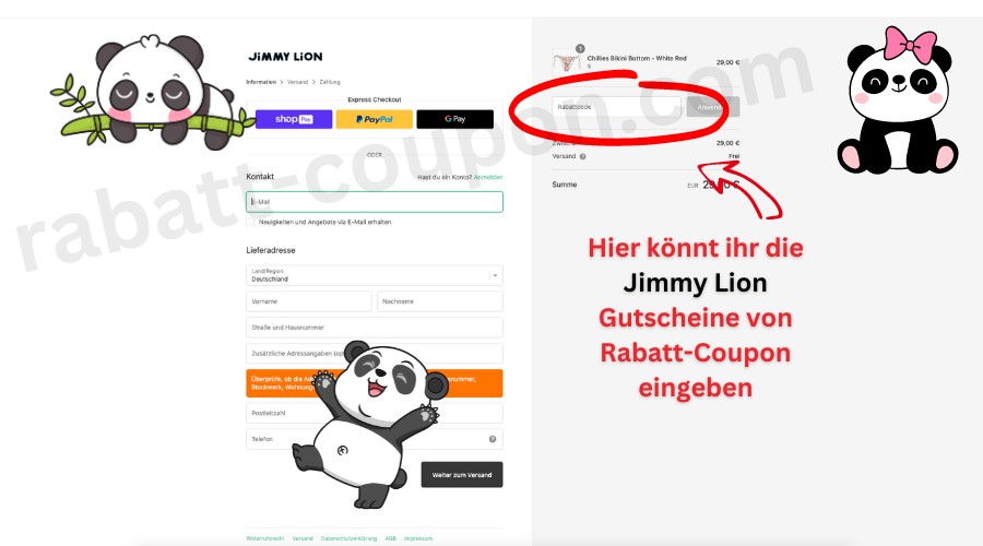 Jimmy Lion Gutschein