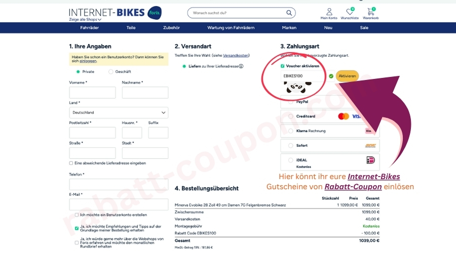 Internet-Bikes Gutschein