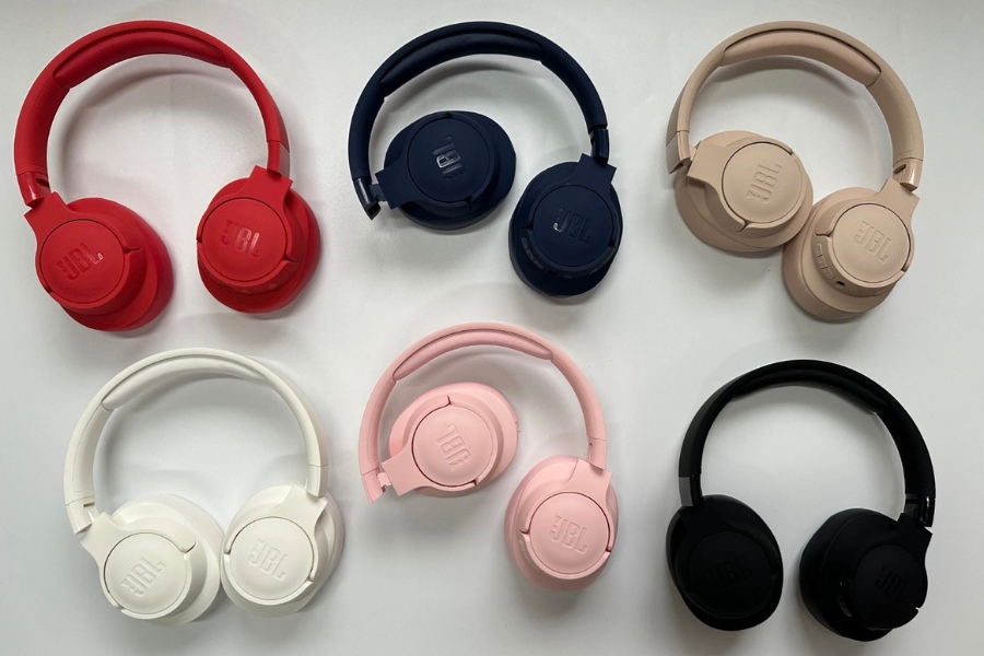 JBL Kopfhörer in rot, blau, beige, weiß, rosa und schwarz