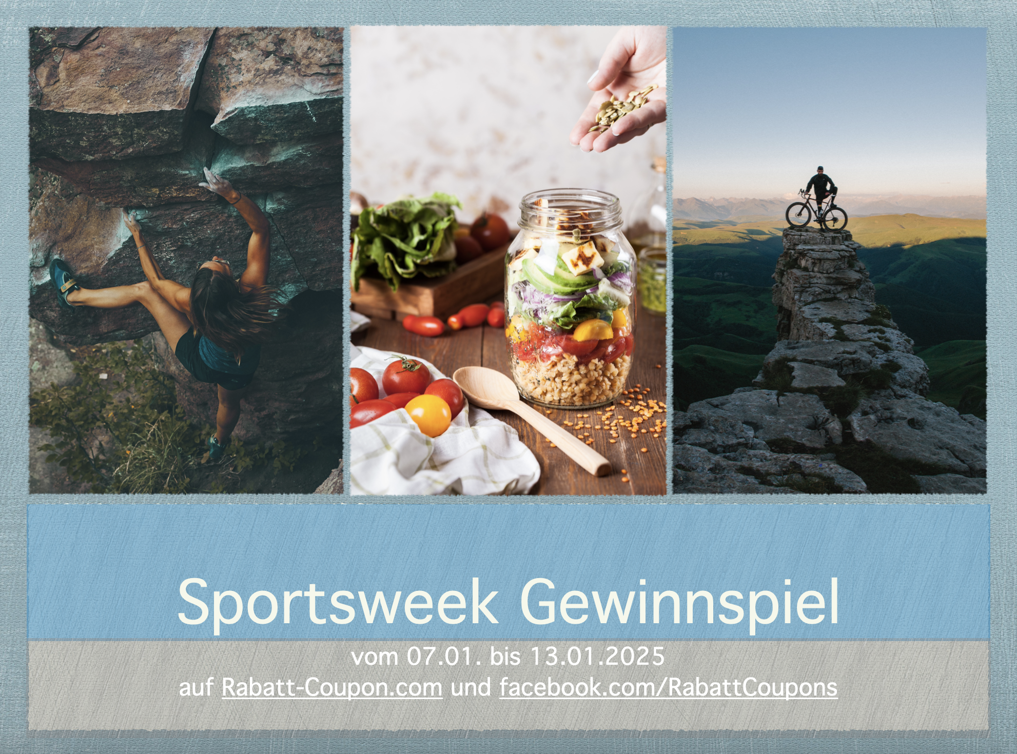 Gewinnspiel zum Jahresbeginn auf FAcebook, Sport, nahrungsergänzung und Hobby.